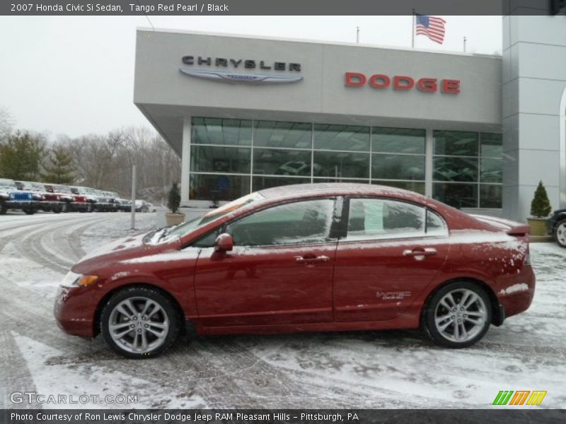 Tango Red Pearl / Black 2007 Honda Civic Si Sedan