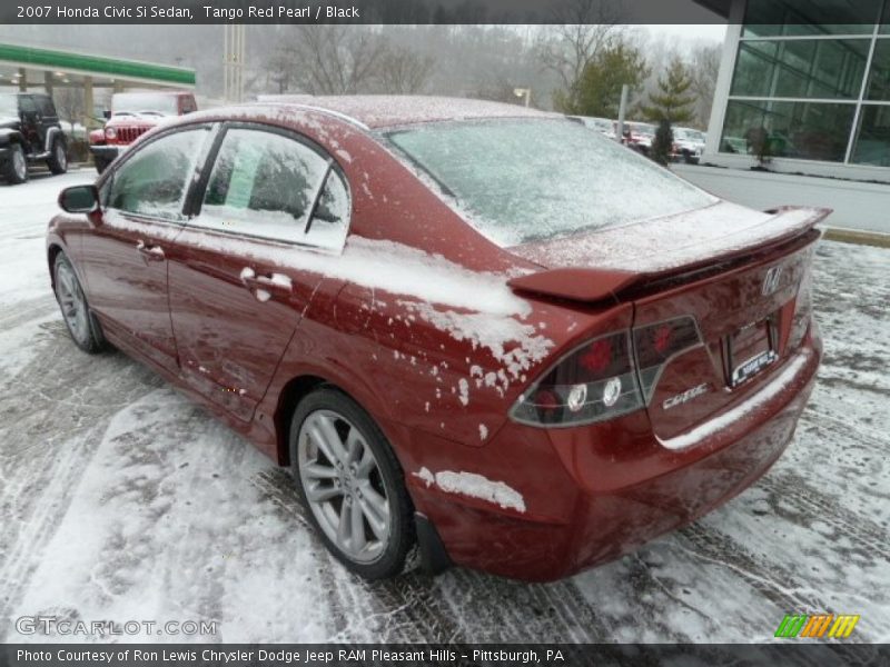 Tango Red Pearl / Black 2007 Honda Civic Si Sedan