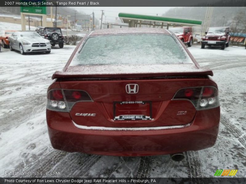 Tango Red Pearl / Black 2007 Honda Civic Si Sedan