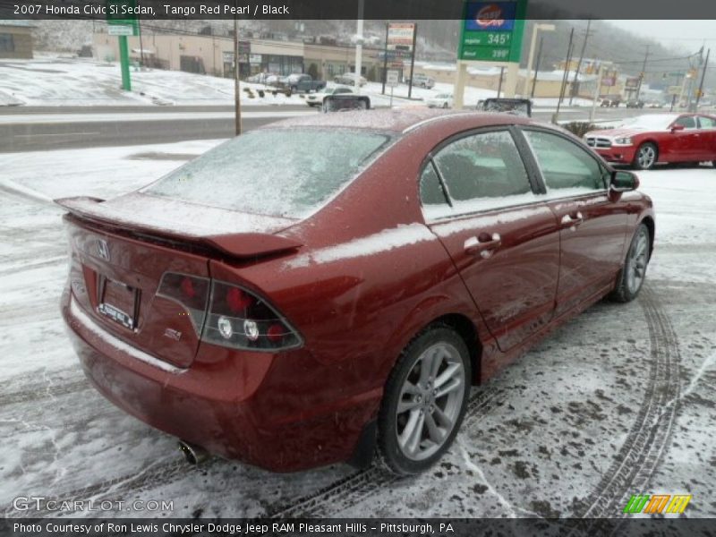 Tango Red Pearl / Black 2007 Honda Civic Si Sedan