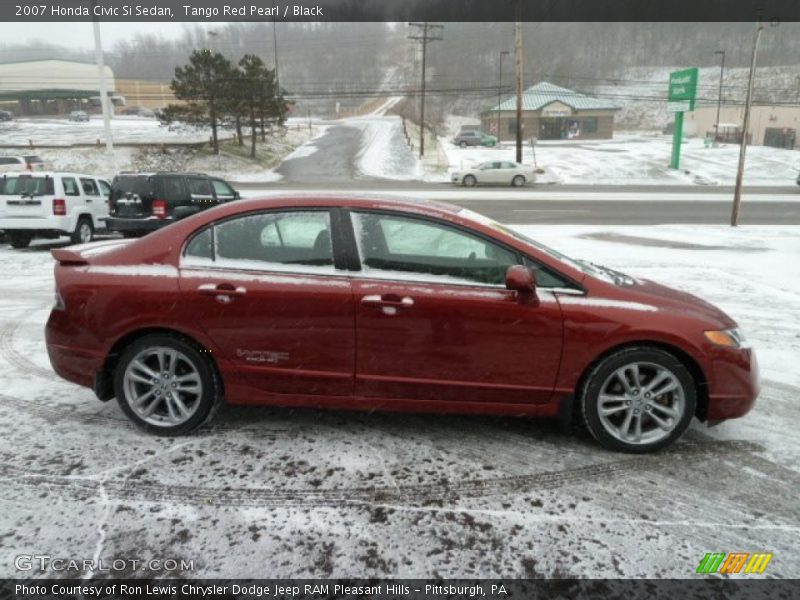 Tango Red Pearl / Black 2007 Honda Civic Si Sedan