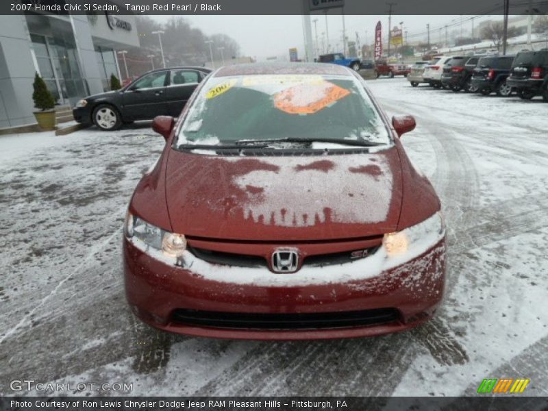 Tango Red Pearl / Black 2007 Honda Civic Si Sedan