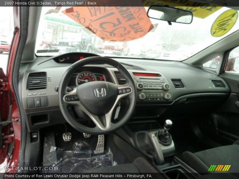 Tango Red Pearl / Black 2007 Honda Civic Si Sedan