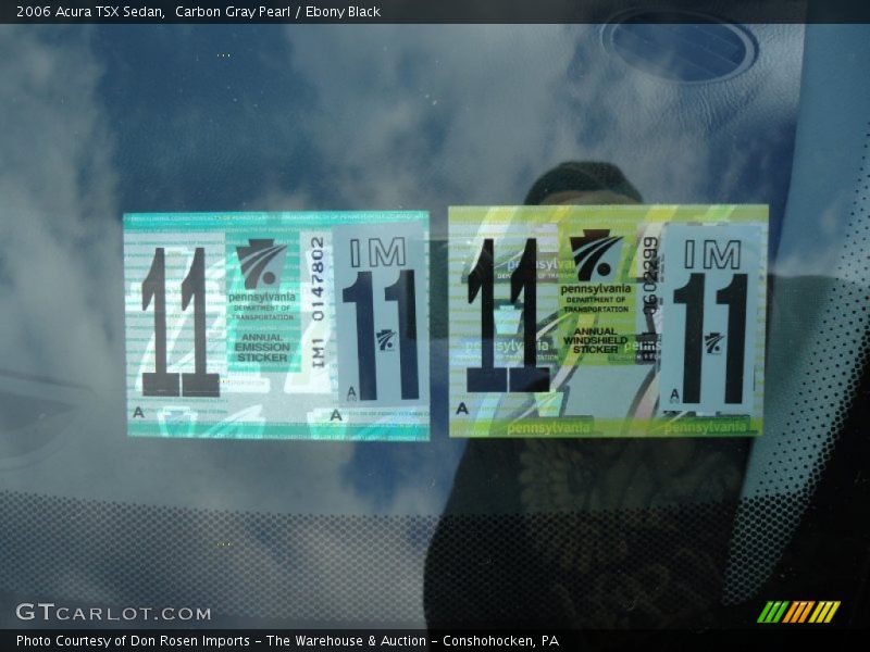 Carbon Gray Pearl / Ebony Black 2006 Acura TSX Sedan