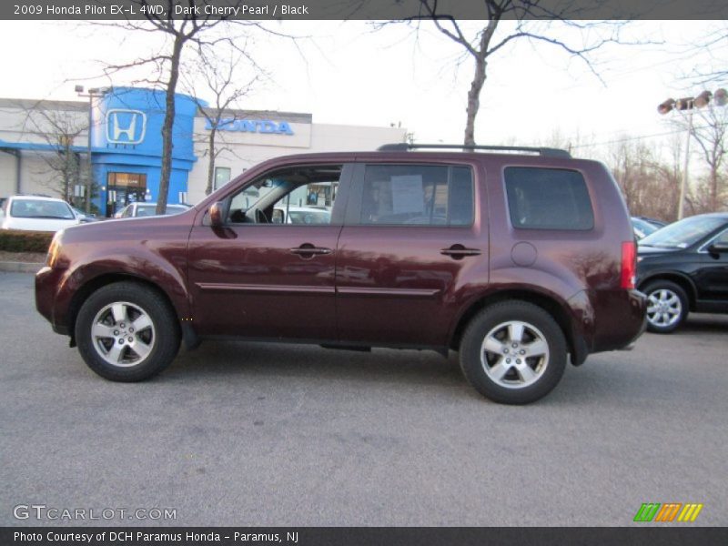 Dark Cherry Pearl / Black 2009 Honda Pilot EX-L 4WD