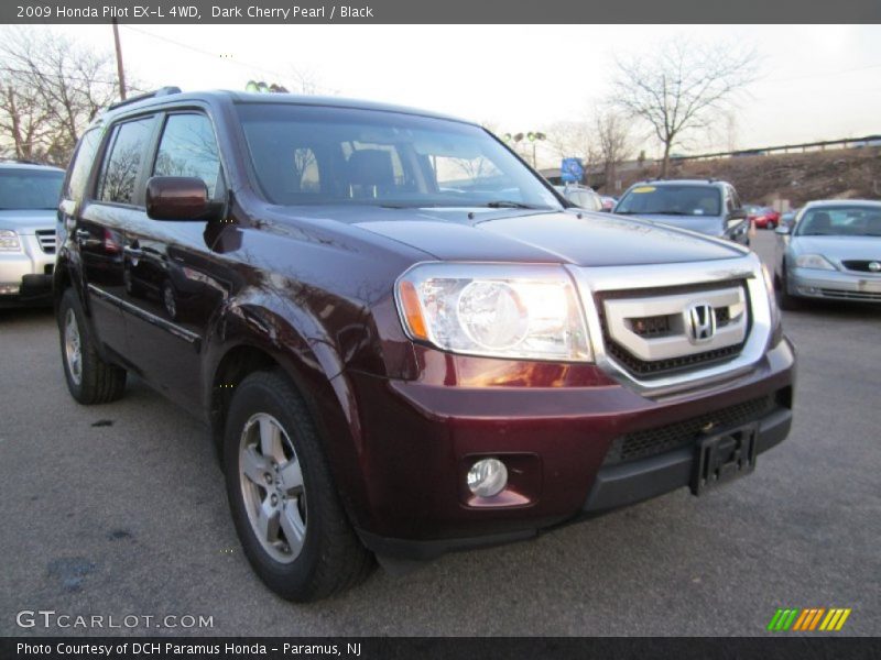 Dark Cherry Pearl / Black 2009 Honda Pilot EX-L 4WD