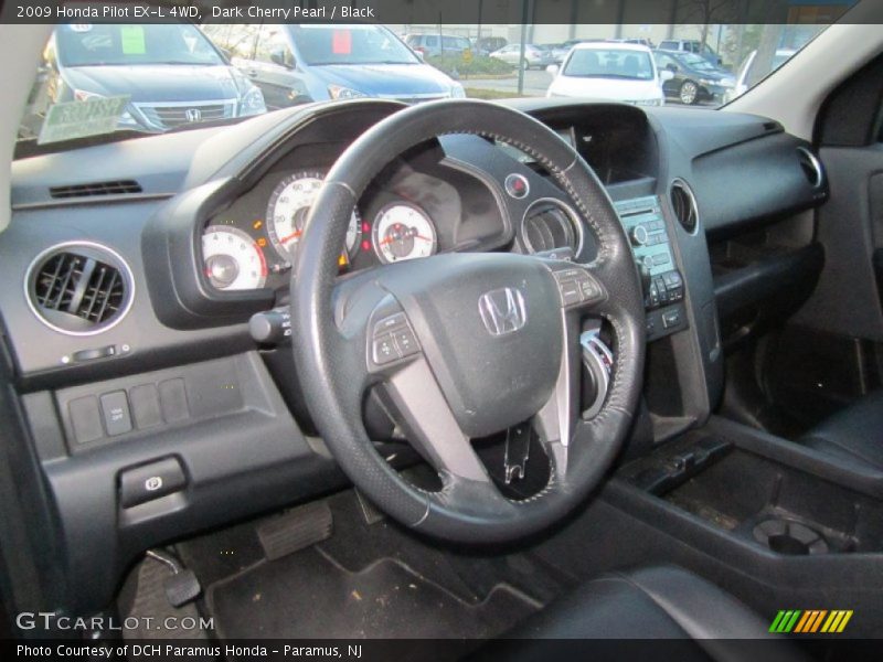 Dark Cherry Pearl / Black 2009 Honda Pilot EX-L 4WD