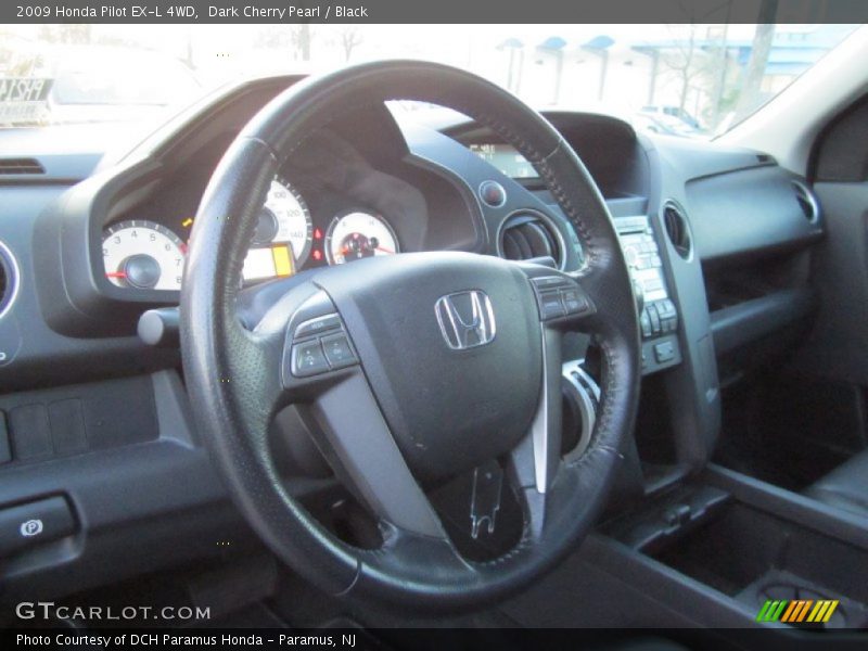 Dark Cherry Pearl / Black 2009 Honda Pilot EX-L 4WD