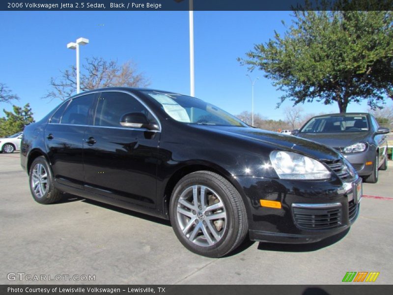 Black / Pure Beige 2006 Volkswagen Jetta 2.5 Sedan