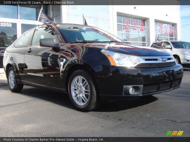 Black / Charcoal Black 2008 Ford Focus SE Coupe