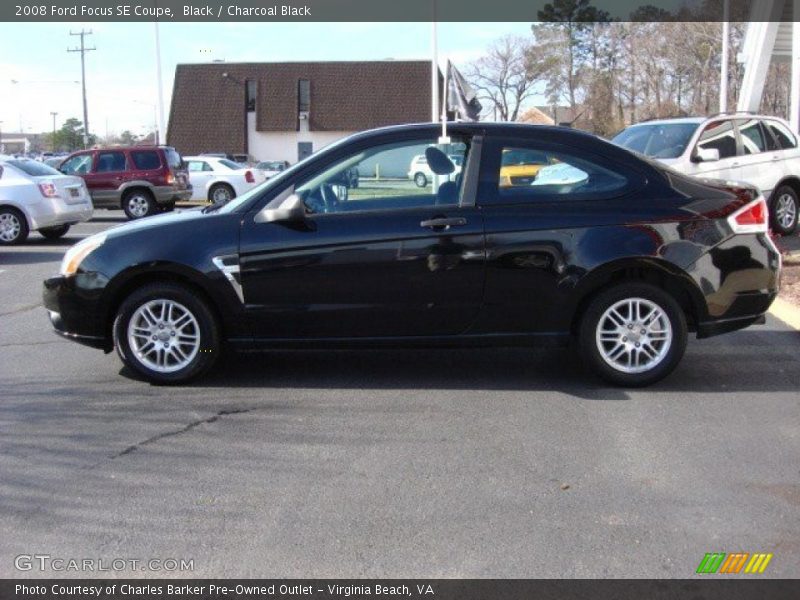 Black / Charcoal Black 2008 Ford Focus SE Coupe
