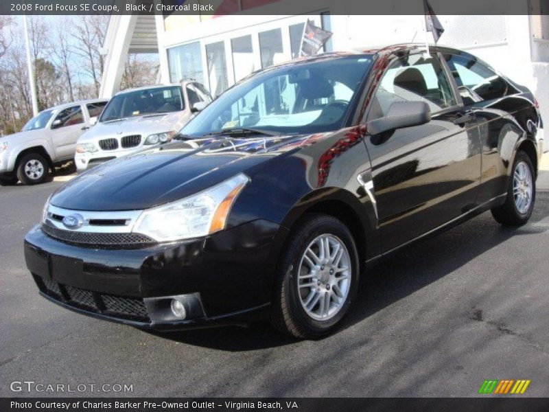 Black / Charcoal Black 2008 Ford Focus SE Coupe