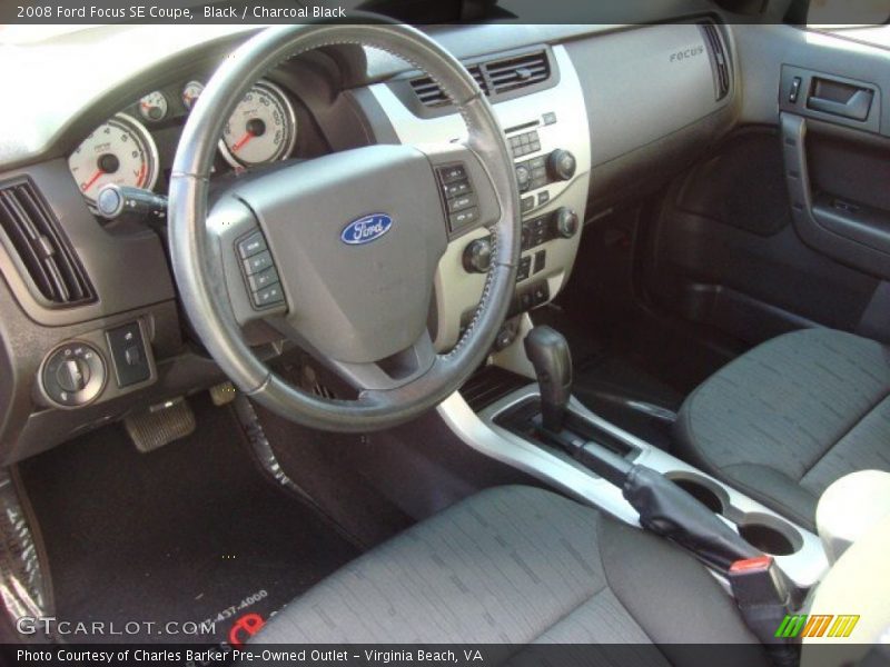 Black / Charcoal Black 2008 Ford Focus SE Coupe
