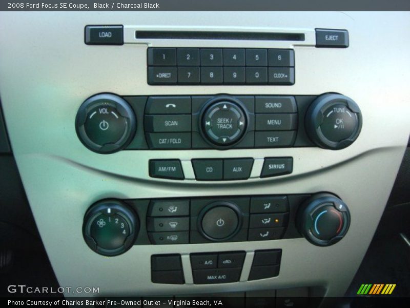 Black / Charcoal Black 2008 Ford Focus SE Coupe