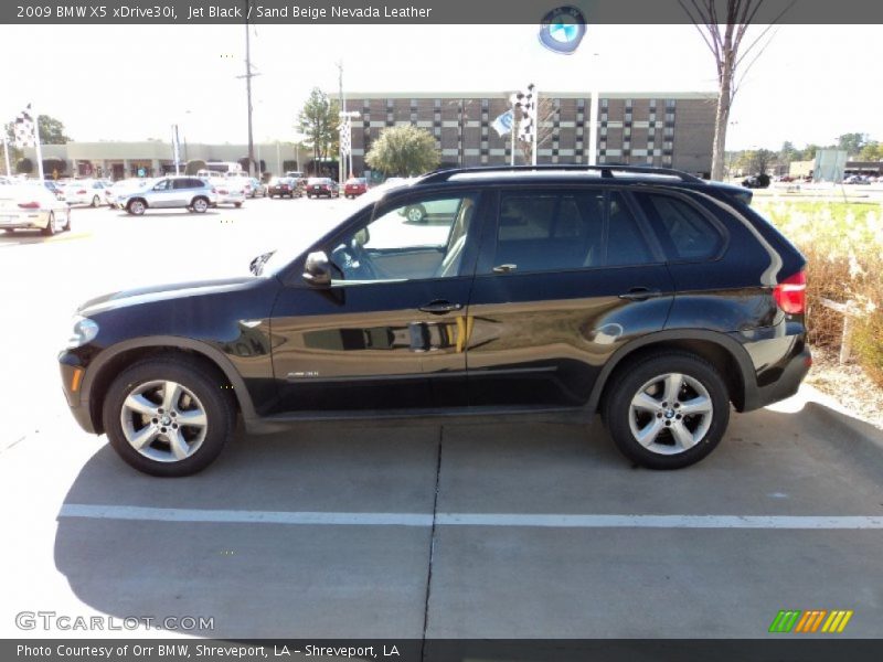 Jet Black / Sand Beige Nevada Leather 2009 BMW X5 xDrive30i