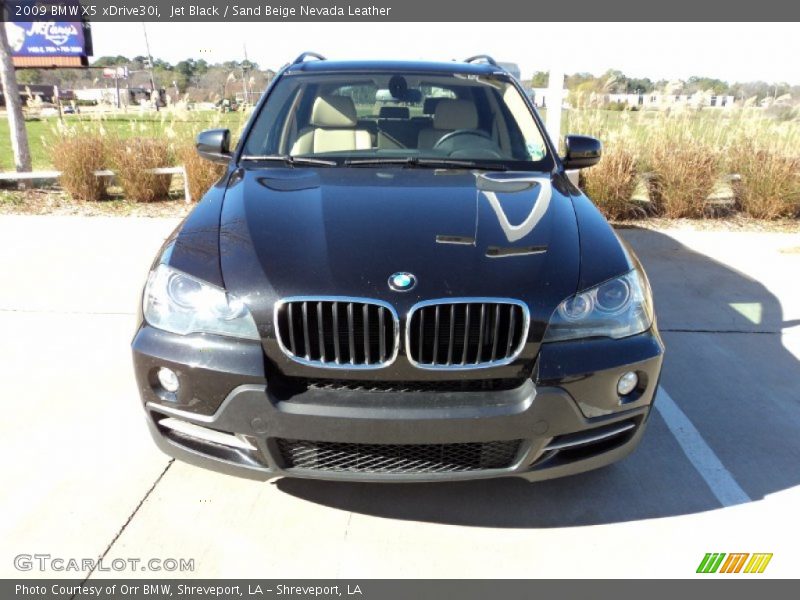 Jet Black / Sand Beige Nevada Leather 2009 BMW X5 xDrive30i