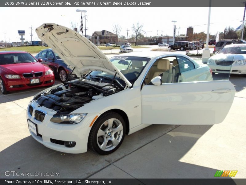 Alpine White / Cream Beige Dakota Leather 2009 BMW 3 Series 328i Convertible