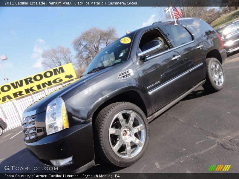 Black Ice Metallic / Cashmere/Cocoa 2011 Cadillac Escalade Premium AWD
