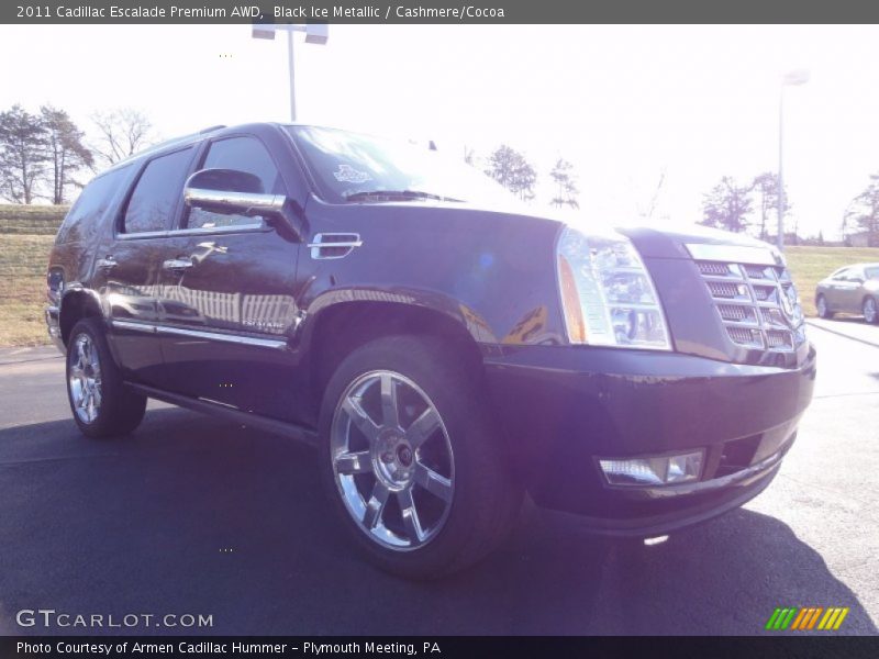 Black Ice Metallic / Cashmere/Cocoa 2011 Cadillac Escalade Premium AWD