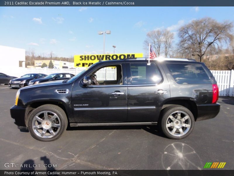 Black Ice Metallic / Cashmere/Cocoa 2011 Cadillac Escalade Premium AWD