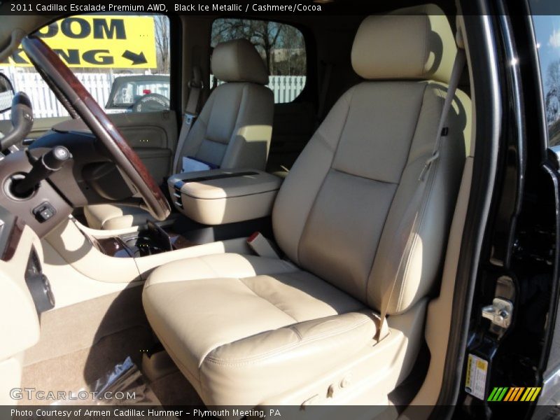 Black Ice Metallic / Cashmere/Cocoa 2011 Cadillac Escalade Premium AWD