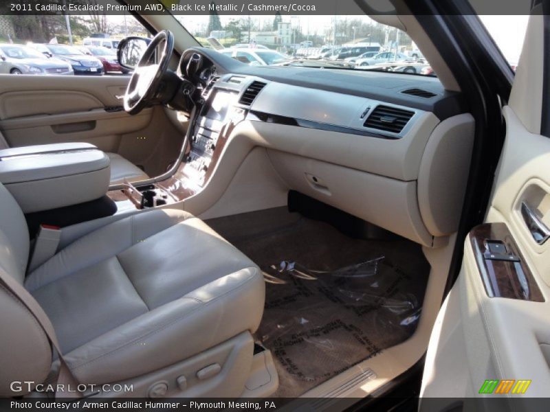 Black Ice Metallic / Cashmere/Cocoa 2011 Cadillac Escalade Premium AWD