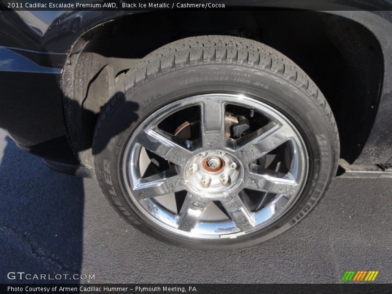 Black Ice Metallic / Cashmere/Cocoa 2011 Cadillac Escalade Premium AWD