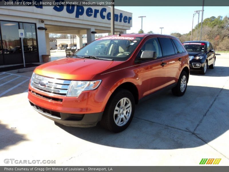 Blazing Copper Metallic / Medium Light Stone 2008 Ford Edge SE