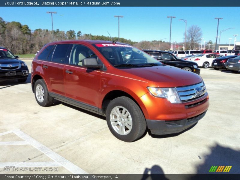 Blazing Copper Metallic / Medium Light Stone 2008 Ford Edge SE