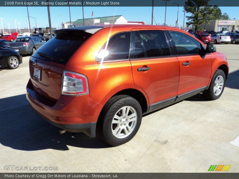 Blazing Copper Metallic / Medium Light Stone 2008 Ford Edge SE