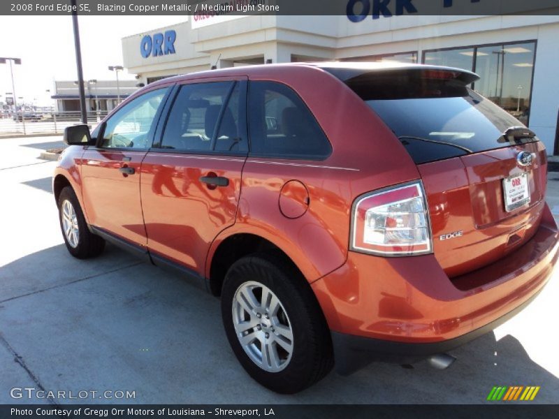 Blazing Copper Metallic / Medium Light Stone 2008 Ford Edge SE