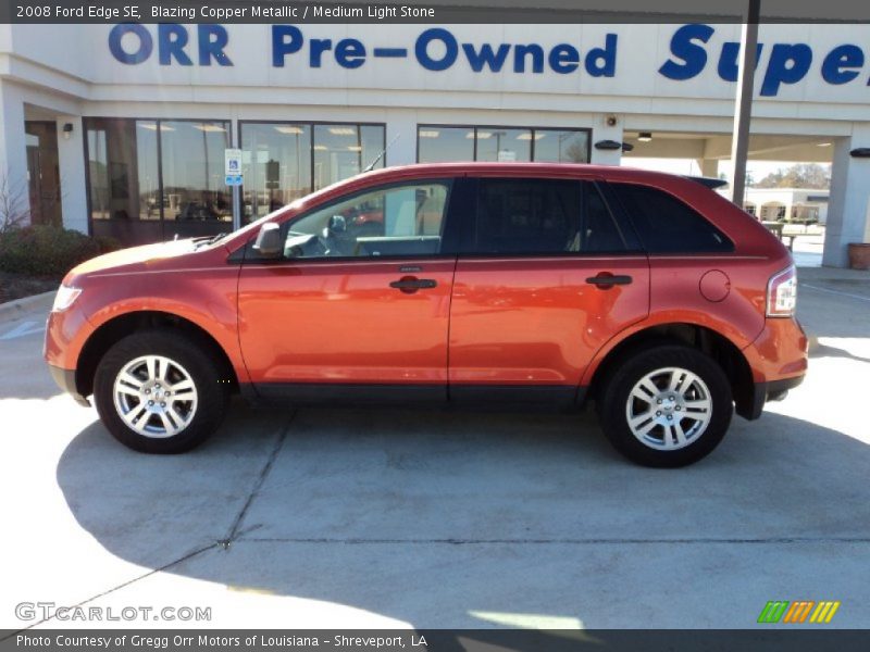 Blazing Copper Metallic / Medium Light Stone 2008 Ford Edge SE