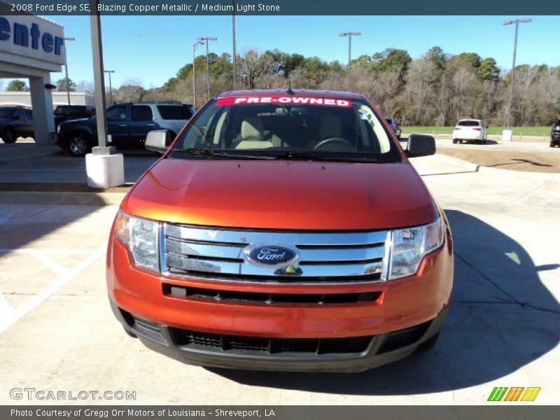 Blazing Copper Metallic / Medium Light Stone 2008 Ford Edge SE