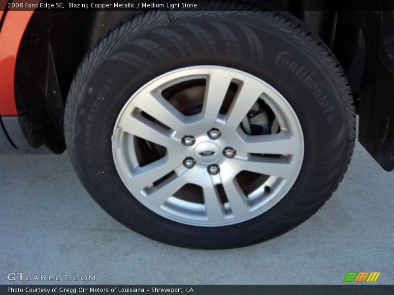 Blazing Copper Metallic / Medium Light Stone 2008 Ford Edge SE