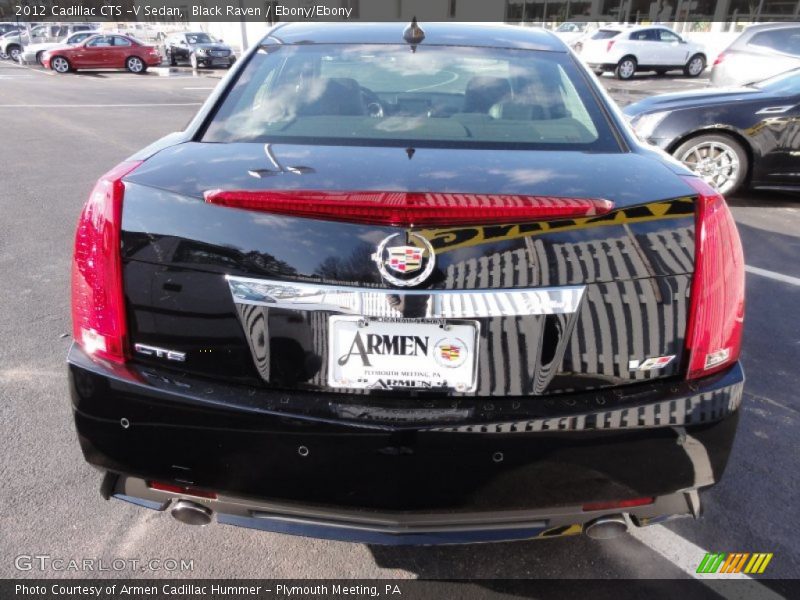 Black Raven / Ebony/Ebony 2012 Cadillac CTS -V Sedan