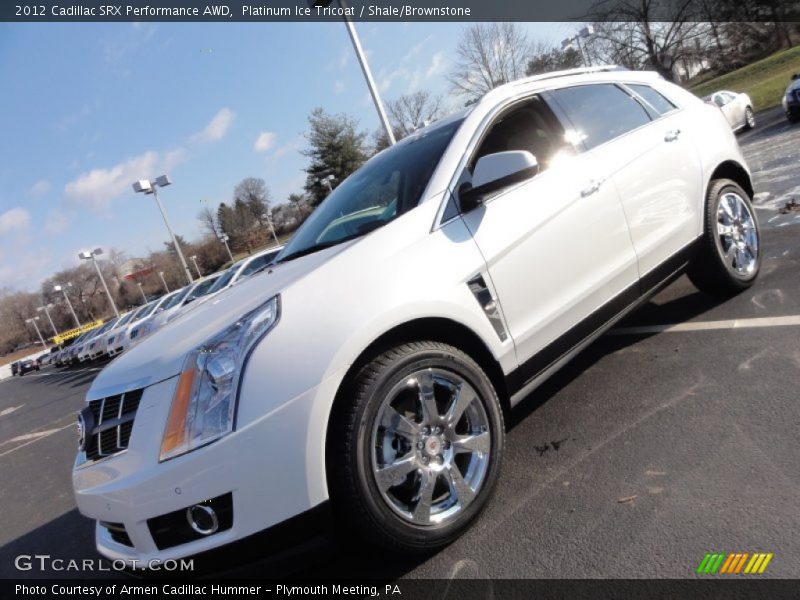 Platinum Ice Tricoat / Shale/Brownstone 2012 Cadillac SRX Performance AWD