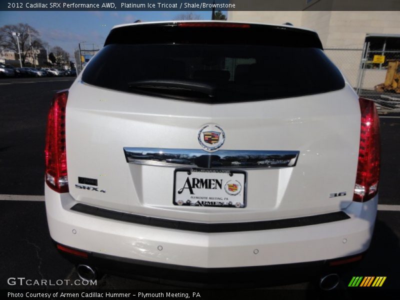 Platinum Ice Tricoat / Shale/Brownstone 2012 Cadillac SRX Performance AWD