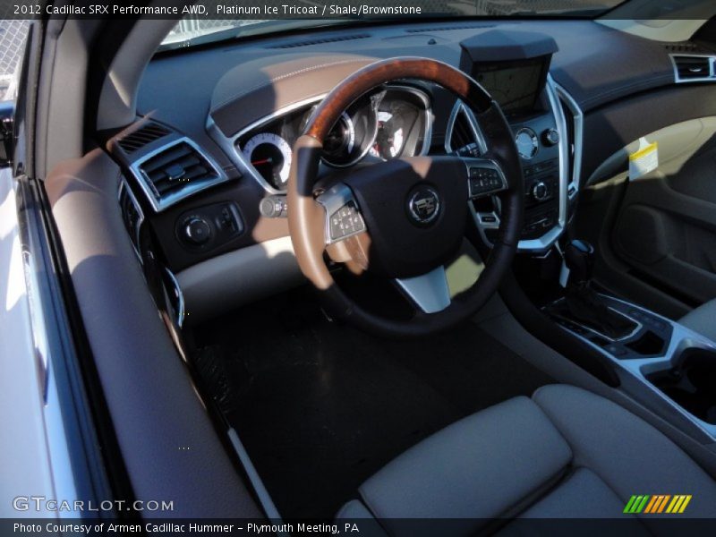 Platinum Ice Tricoat / Shale/Brownstone 2012 Cadillac SRX Performance AWD
