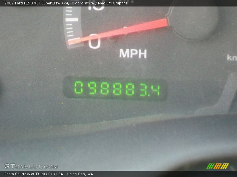 Oxford White / Medium Graphite 2002 Ford F150 XLT SuperCrew 4x4