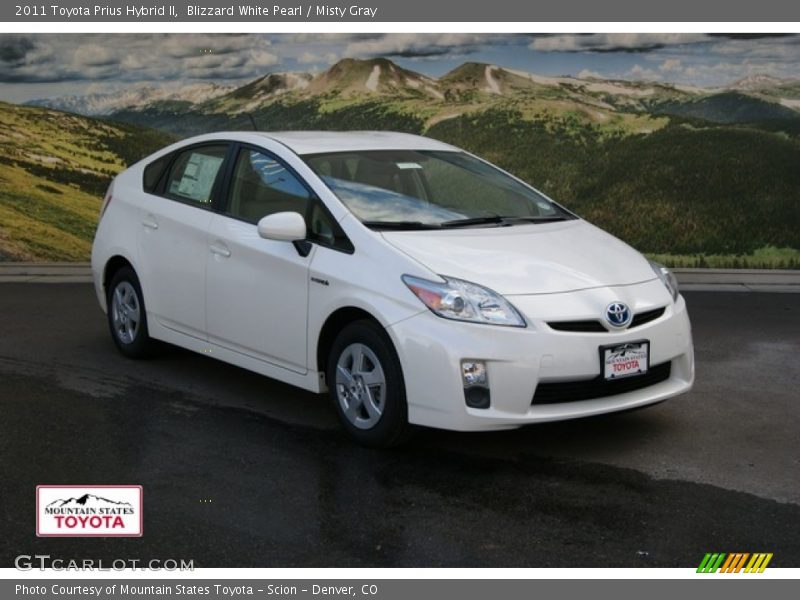 Blizzard White Pearl / Misty Gray 2011 Toyota Prius Hybrid II