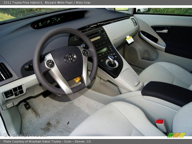 Blizzard White Pearl / Misty Gray 2011 Toyota Prius Hybrid II
