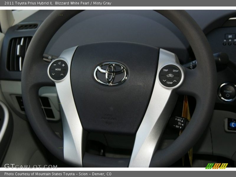 Blizzard White Pearl / Misty Gray 2011 Toyota Prius Hybrid II