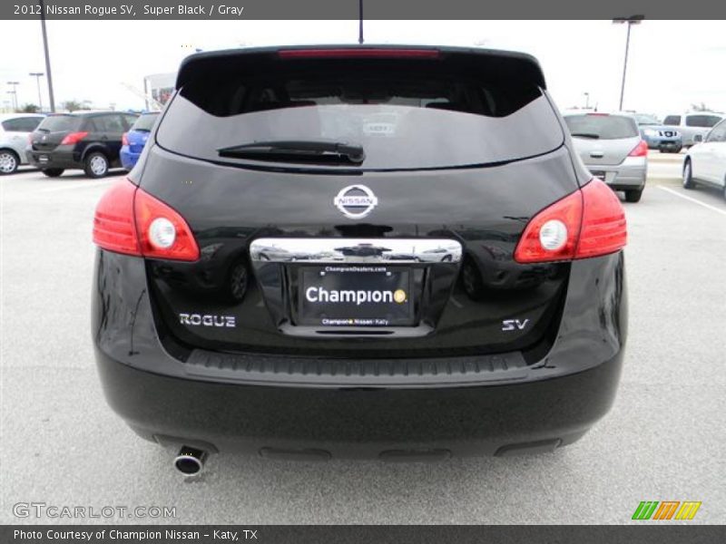 Super Black / Gray 2012 Nissan Rogue SV