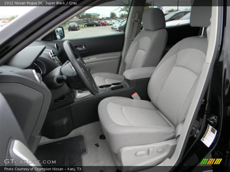Super Black / Gray 2012 Nissan Rogue SV