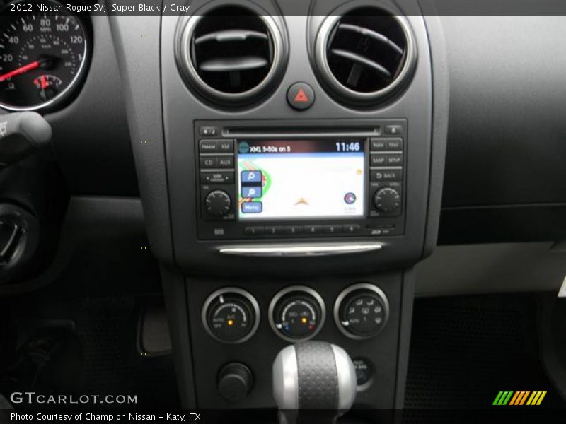 Super Black / Gray 2012 Nissan Rogue SV
