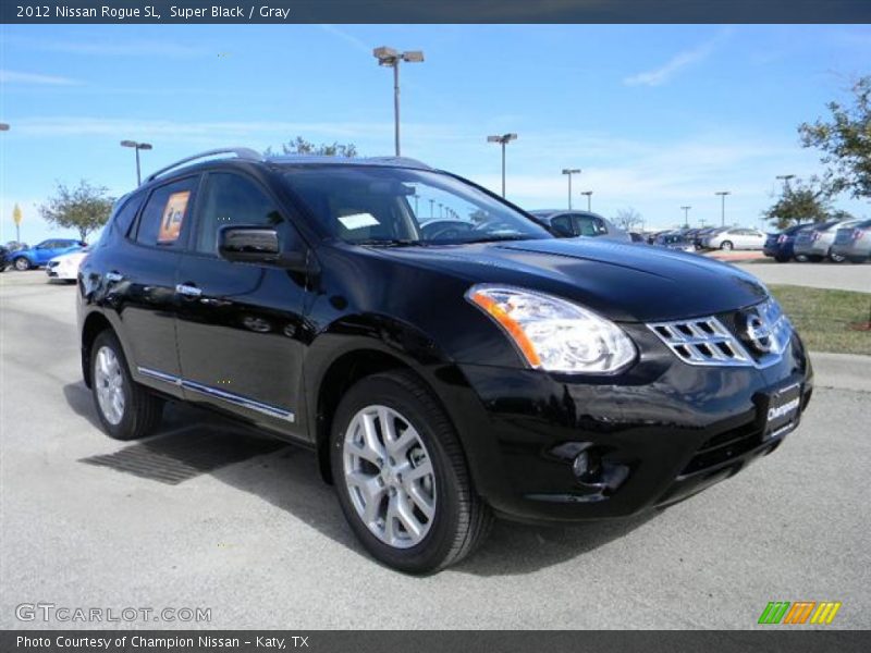 Super Black / Gray 2012 Nissan Rogue SL