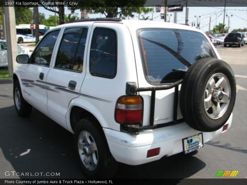 Crystal White / Gray 1997 Kia Sportage