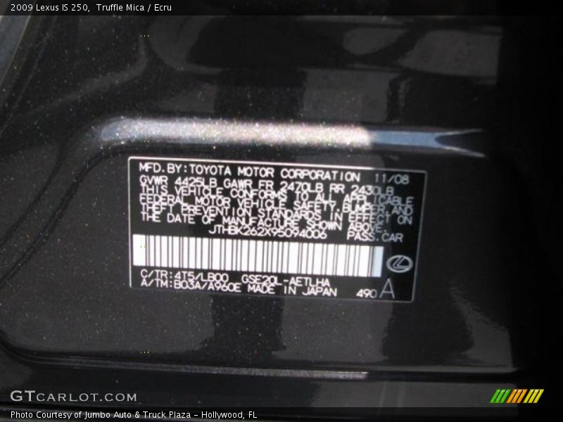 4T5 - 2009 Lexus IS 250
