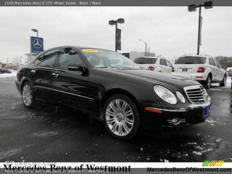 Black / Black 2008 Mercedes-Benz E 350 4Matic Sedan