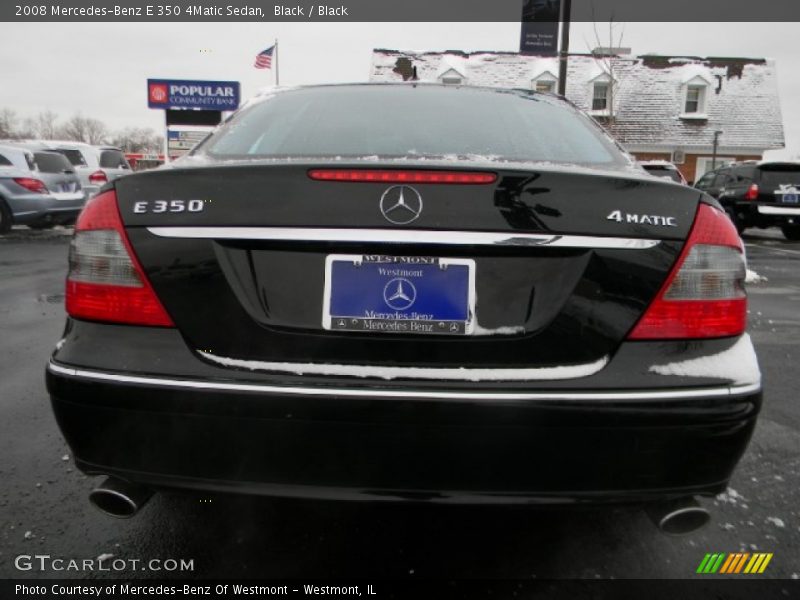 Black / Black 2008 Mercedes-Benz E 350 4Matic Sedan